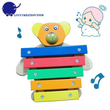 Wooden Musical Spielzeug Bär Musikinstrument 5 Keys Xylophone Spielzeug für Baby